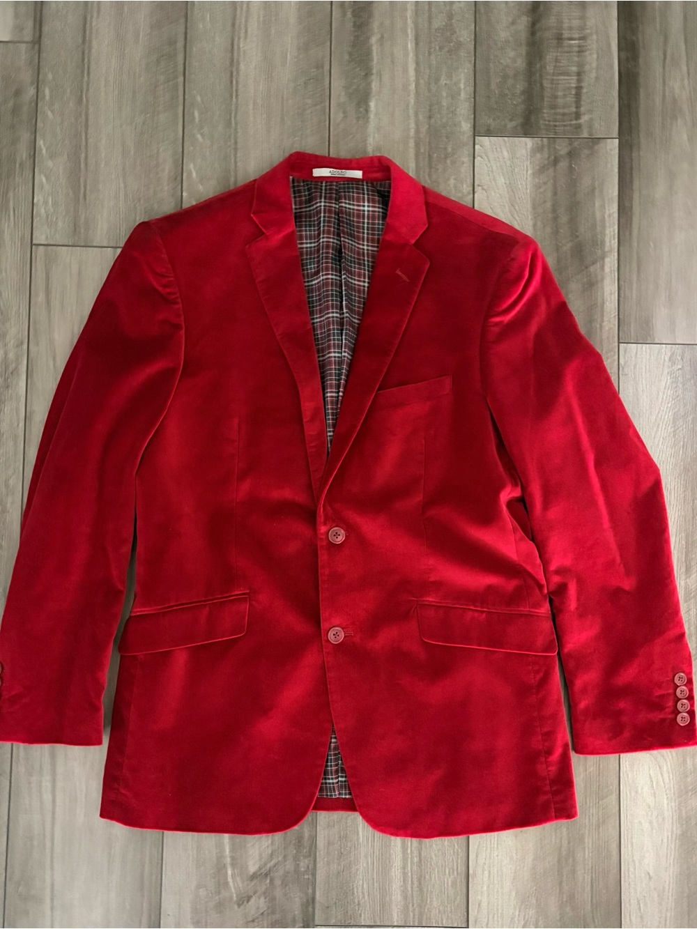 Adolfo men's two-button velvet sport coat / blazer